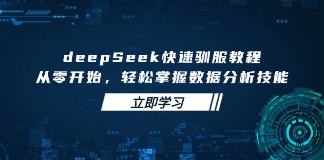 deepSeek快速驯服教程，从零开始，轻松掌握数据分析技能-网站游戏源码-黑科技工具分享-www.0592tk.cn-厦门腾空互联