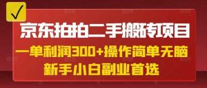 京东拍拍二手搬砖项目,一单纯利润3张,操作简单,小白兼职副业首选-网站游戏源码-黑科技工具分享-www.0592tk.cn-厦门腾空互联