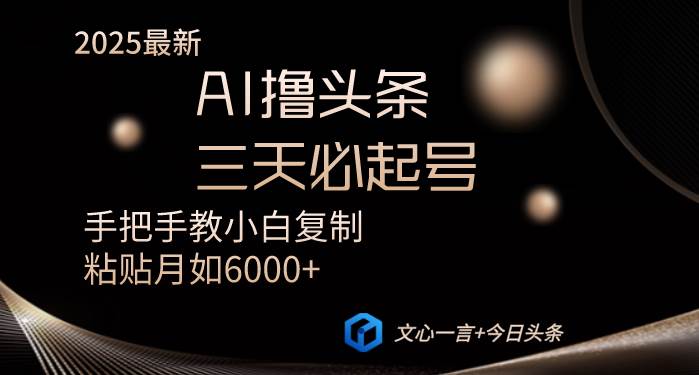 （14102期）AI撸头条三天必起号手把手教小白复制粘贴月入6000+教程-网站游戏源码-黑科技工具分享-www.0592tk.cn-厦门腾空互联
