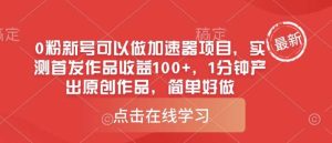 0粉新号可以做的加速器项目,实测首发作品收益100+,1分钟产出原创作品,简单好做-网站游戏源码-黑科技工具分享-www.0592tk.cn-厦门腾空互联