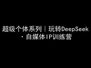 超级个体系列，玩转DeepSeek·自媒体IP训练营，deepseek教程-网站游戏源码-黑科技工具分享-www.0592tk.cn-厦门腾空互联