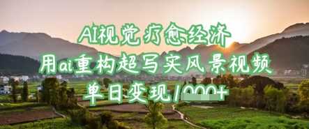 AI视觉疗愈经济：用ai重构超写实风景视频，单日变现多张-网站游戏源码-黑科技工具分享-www.0592tk.cn-厦门腾空互联